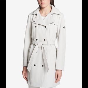 Hooded Double-Breasted Trench Coat Calvin Klein
